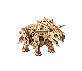 Ugears 3D drevené mechanické puzzle Triceratops / od 14 rokov / 400 dielikov / Obtiažnosť: stredná 