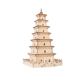 Woodcraft Drevené 3D puzzle Veľká pagoda divokej husi / 107 dielikov / od 14 rokov / Obtiažnosť: jednoduchá 