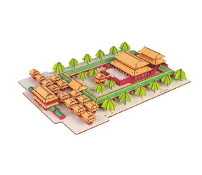 Woodcraft Drevené 3D puzzle Konfuciov chrám / 510 dielikov / od 8 rokov / Obtiažnosť: jednoduchá 