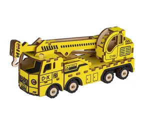 Woodcraft Drevené 3D puzzle Žeriavové auto / 109 dielikov / od 8 rokov / Obtiažnosť: jednoduchá
