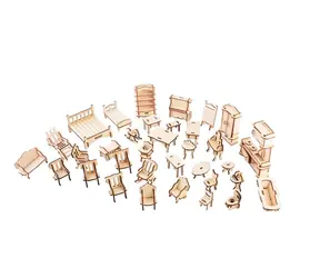 Woodcraft Drevené 3D puzzle Nábytok / 185 dielikov / od 8 rokov / Obtiažnosť: jednoduchá