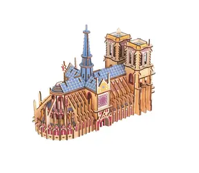 Woodcraft Drevené 3D puzzle Katedrála Notre-Dame / 216 dielikov / od 8 rokov / Obtiažnosť: jednoduchá 