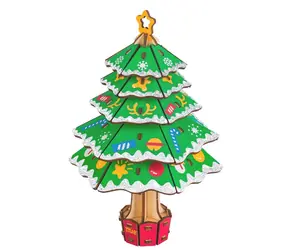 Woodcraft Drevené 3D puzzle Vianočný strom