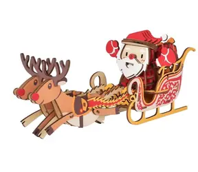 Woodcraft Drevené 3D puzzle Santove sane / 103 dielikov / od 8 rokov / Obtiažnosť: jednoduchá