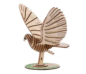 Woodcraft Drevené 3D puzzle Holub / 46 dielikov / od 8 rokov / Obtiažnosť: jednoduchá 