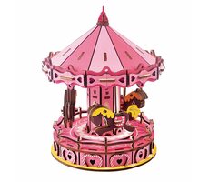 Woodcraft Drevené 3D puzzle Kolotoč / 177 dielikov / od 8 rokov / Obtiažnosť: jednoduchá 