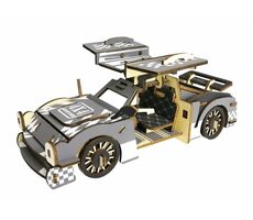 Woodcraft Drevené 3D puzzle Športové auto / 67 dielikov / od 8 rokov / Obtiažnosť: jednoduchá 