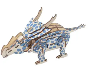 Woodcraft Drevené 3D puzzle Achelousaurus / 54 dielikov / od 8 rokov / Obtiažnosť: jednoduchá 