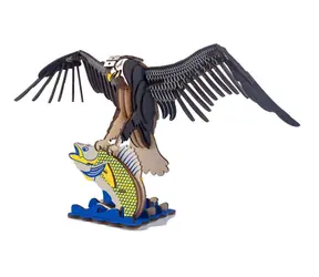 Woodcraft Drevené 3D puzzle Orol / 84 dielikov / od 8 rokov / Obtiažnosť: jednoduchá 