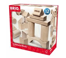 Brio Drevené kocky 50 dielikov / od 12 mesiacov 