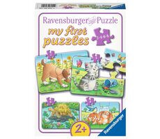 Ravensburger Moje prvé puzzle Roztomilé domáce zvieratká 2/4/6/8 dielikov / od 2 rokov 