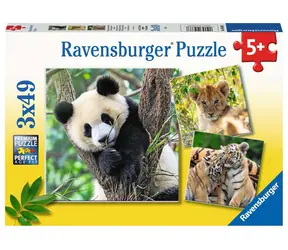 Ravensburger Panda, tiger a lev - 3 x 49 dielikov / od: 5 rokov