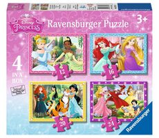 Ravensburger Disney: Kúzelné princezné 4 v 1 / 12 +16 +20 +24 dielikov / od 3 rokov