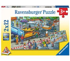 Ravensburger Stavebné práce - 2x12 dielikov / od 3 rokov 