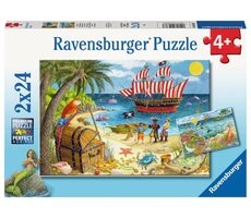 Ravensburger Piráti a morské víly / 2x24 dielikov / od 4 rokov 