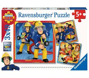 Ravensburger Požiarnik Sam zachraňuje - 3x49 dielikov / od 5 rokov 