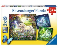 Ravensburger Krásni jednorožci / 3x49 dielikov / od 5 rokov 