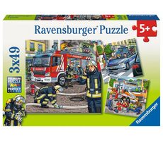 Ravensburger Záchranné zložky v akcii - 3x49 dielikov / od 5 rokov 