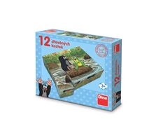 Dino Krtko a zvieratká / Kubus drevené kocky / 12 dielikov / od 3 rokov