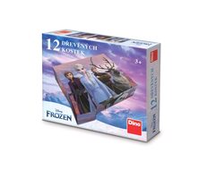 DINO Frozen II / Kubus drevené kocky / 12 dielikov / od 3 rokov