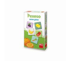 Dino Pexeso - Ovocie a zelenina / Dĺžka hry: 20 min. / Počet hráčov: 2-4 / od 4 rokov