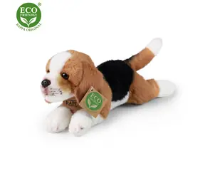 Rappa Plyšový pes Bígl ležiaci 20 cm / ECO-FRIENDLY / od 0 mesiacov
