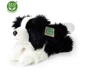 Rappa Plyšový pes Border kólia ležiaca 30 cm / ECO-FRIENDLY / od 0 mesiacov