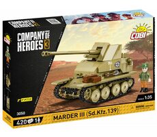Cobi 3050 Nemecký stíhač tankov Sd.Kfz. 139 MARDER III / 1:35 / 420 kociek / 1 figúrka / od 8 rokov