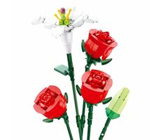 Sluban Flowers M38-B1121B Ruže s Ľaliou / Lego - kompatibilná / Počet figúrok|dielikov: 0 | 267 / od 6 rokov