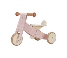 Little Dutch Odrážadlo trojkolka drevená Pink ružová / od 12 mesiacov