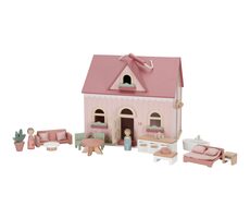Little Dutch Domček pre bábiky drevený prenosný / od 3 rokov