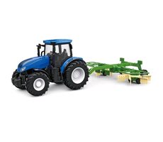 AMEWI 22599 modrá / RC traktor s hrabľami / 1:24 / vek: 6+ / diaľkové ovládanie / 2.4GHz / 500mAh Li- ION 