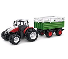 AMEWI 22601 červená / RC traktor s prívesom / 1:24 / vek: 6 + / RTR / 2.4GHz / 500mAh Li- ION