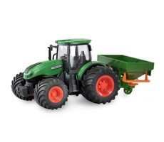 AMEWI 22639 zelená / RC traktor s rozmetačom / 1:24 / vek: 6 + / 2.4GHz / RTR / diaľkové ovládanie / 500mAh Li- ION