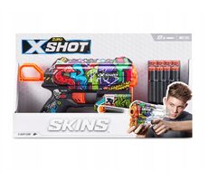 Zuru X-Shot Skins Flux vzor B / Detská pištoľ / 8 šípok / od 8 rokov 