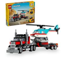 LEGO® Creator 3 v 1 31146 Nákladiak s plochou korbou a helikoptéra / Počet dielikov: 270 / od 7 rokov