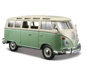Maisto Volkswagen Van "Samba" zeleno-krémová / mierka 1:25 / od 3 rokov