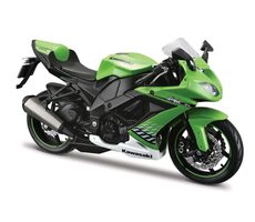 Maisto Kawasaki Ninja ZX-10R zelená / mierka 1:12 / podstavec / od 3 rokov
