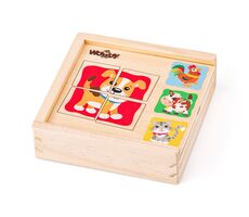 Woody Minipuzzle - Zvieratká v krabičke / od 2 rokov