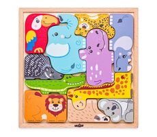 Woody Puzzle na doske - Zvieratká / od 1 roka