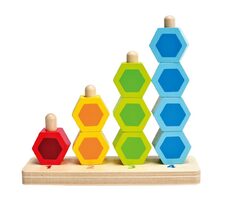 Hape Navliekacie farebné šesťboké tvary