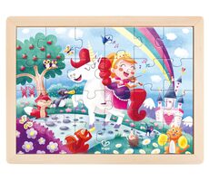 Hape Puzzle - Jednorožec a priatelia / 24 dielikov / od 3 rokov