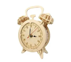 Woodcraft Drevené 3D puzzle budík / od 8 rokov / Obtiažnosť: jednoduchá