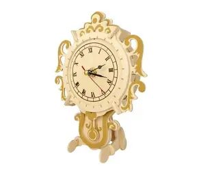 Woodcraft Drevené 3D puzzle hodiny na stojane / od 8 rokov / Obtiažnosť: stredná