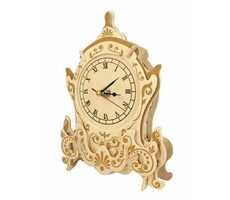 Woodcraft Drevené 3D puzzle hodiny škriatok / od 8 rokov / Obtiažnosť: stredná