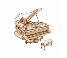 Robotime 3D drevené mechanické puzzle Čarovné piáno / od 14 rokov / 223 dielikov / Obtiažnosť: ťažká