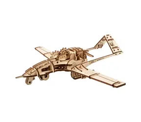 Ugears 3D drevené mechanické puzzle Bojový dron Bayraktar TB2 / od 14 rokov / 125 dielikov / Obtiažnosť: stredná