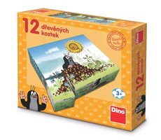Dino Drevené kocky Krtkov rok 12 ks / od 3 rokov