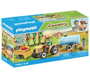 Playmobil® Country 71142 Traktor s prívesom a nádržou na vodu / Počet dielikov: 117 / od 4 rokov