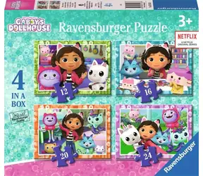 Ravensburger Gabby's Dollhouse 4 v 1 - 12+16+20+24 dielikov / od 3 rokov